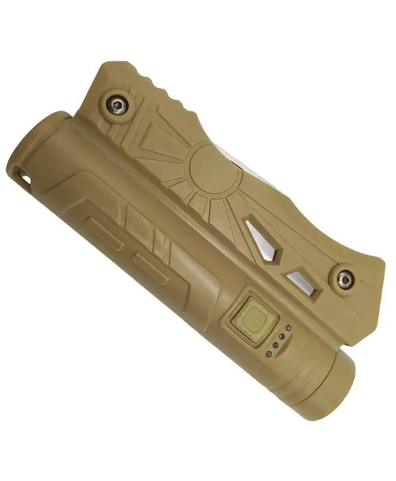 Туристический набор мультитул 7в1 фонарик складной нож повербанк