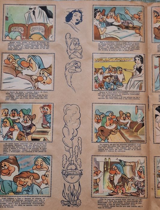 Álbum cromos "Branca de Neve e os sete anões" anos 50