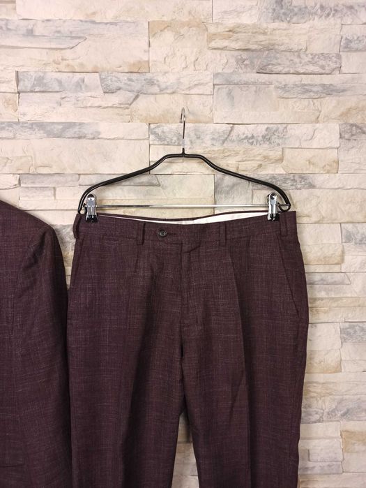 Suitsupply Havana bordowy garnitur męski 24 48 M wełniany jedwabny