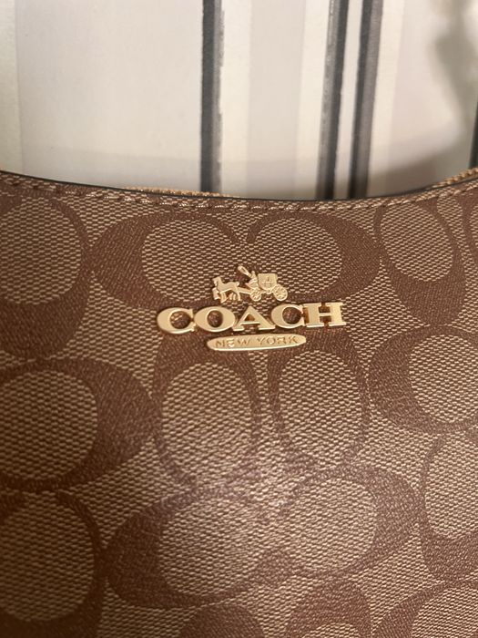 Mala / bolsa Coach bege mulher