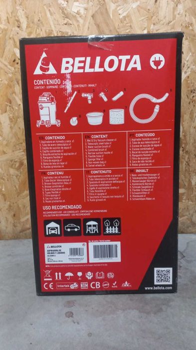 Aspirador BELLOTA pó/líquidos/sólidos ASL2500S/2kW/25L | 100€ + IVA