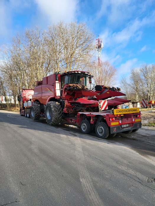Transport kombajnów sieczkarni opryskiwaczy forwarder harvester domków