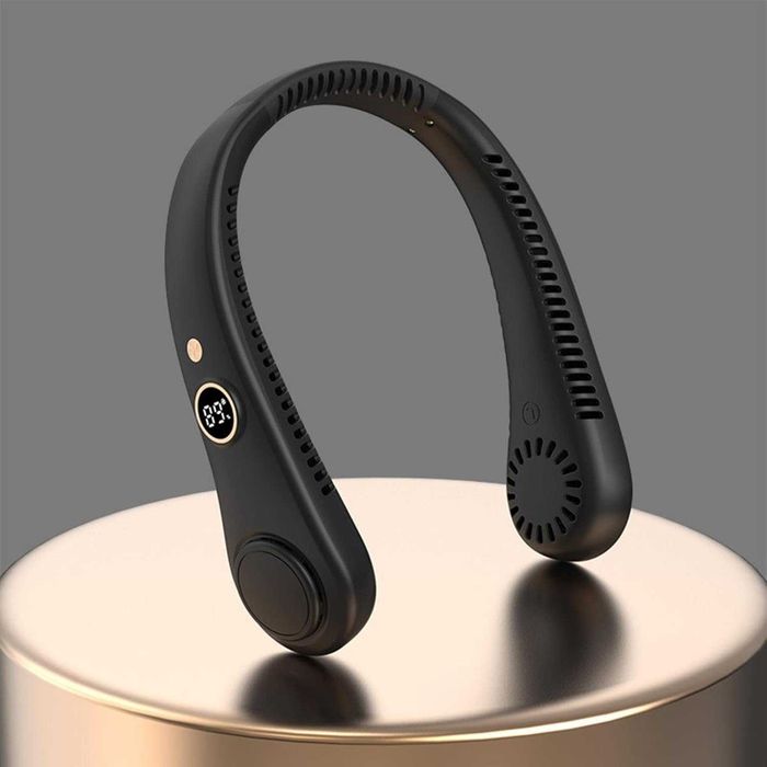 Wiatrak Wentylator Na Szyję USB Przenośny Wiatrak Klimatyzator LCD