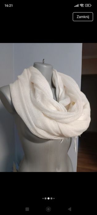 Piękny biały szal H&M