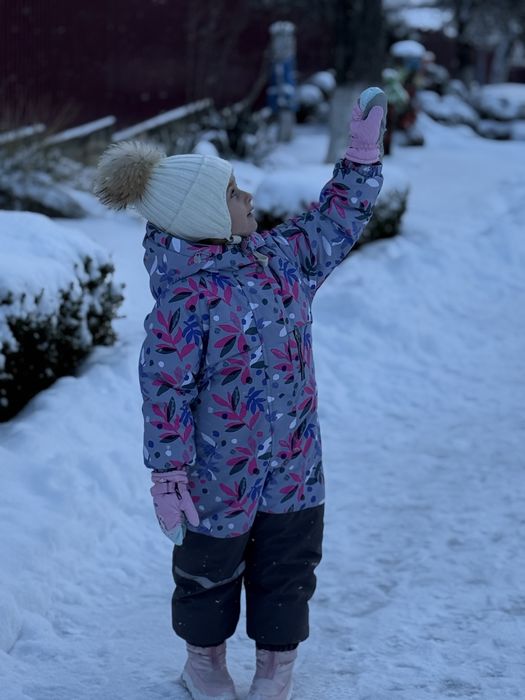 Зимовий комбінезон на дівчинку 4-6 рочків
