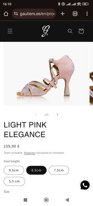 Sapatos de dança Gautiers rosa Novos