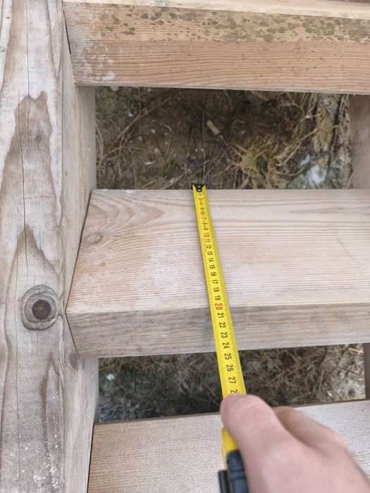 Solidne schody drewniane budowlane / drabina z krokwi – 4m – Pancerne!