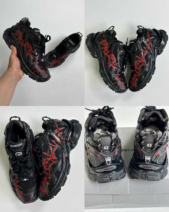 BALENCIAGA Runner кроссовки кеди кеды кросівки чорні sneakers 40 42 43
