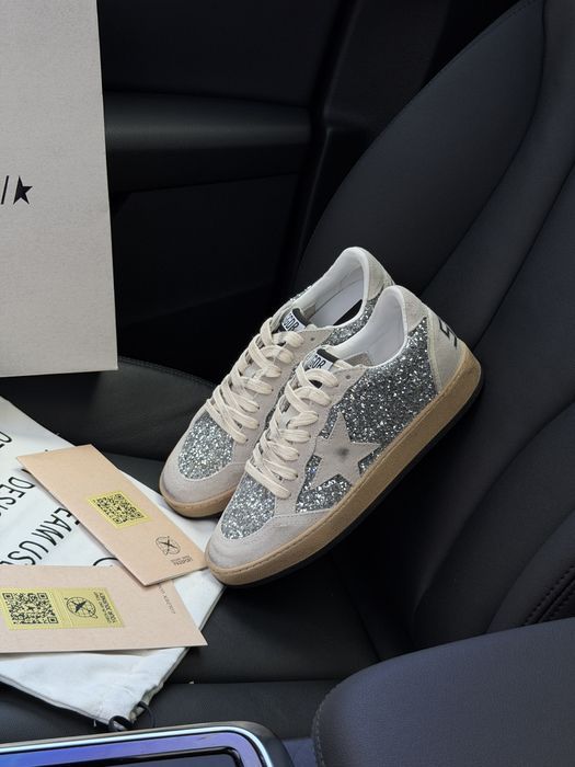 Кросівки Golden Goose BallStar Silver Glitter premium | Кроссовки жіночі