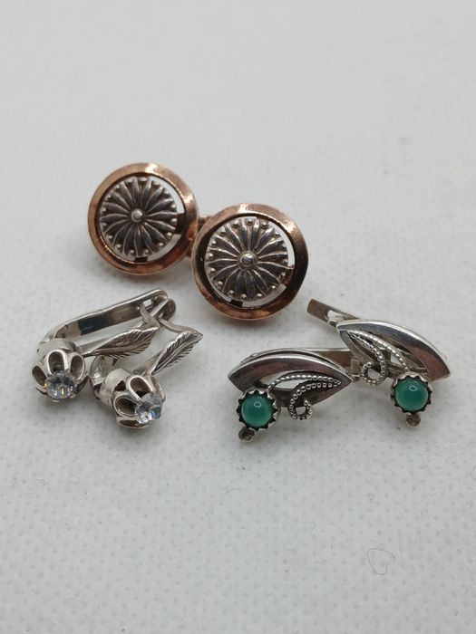 Серьги серебро СССР