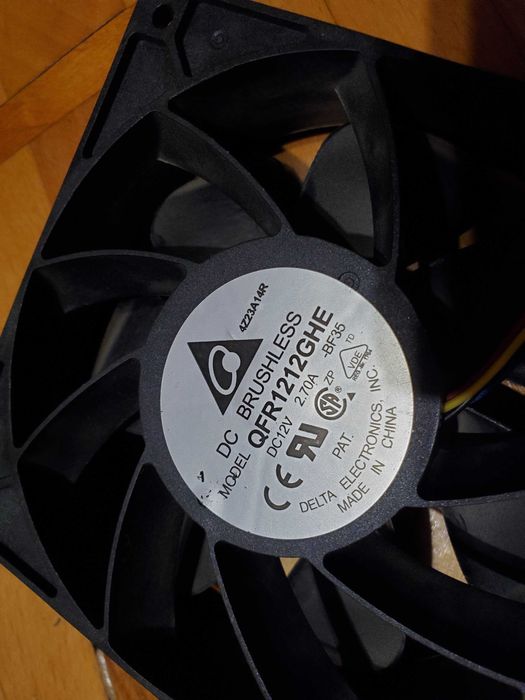 Кулер (вентилятор) Delta QFR1212GHE для Asic Bitmain 12V 2.7 A