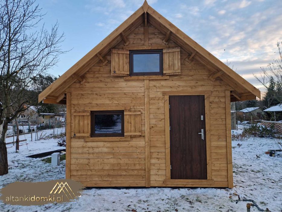 Domek drewniany domek letniskowy bez pozwolenia działka ogród ROD MAKS