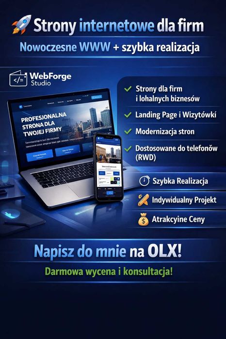 Strony internetowe dla firm | Nowoczesne WWW + szybka realizacja