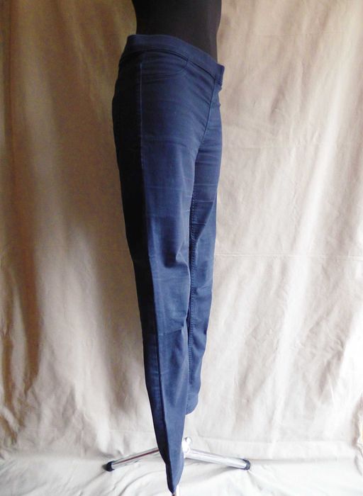 Spodnie jegginsy jeansy granatowe H&M