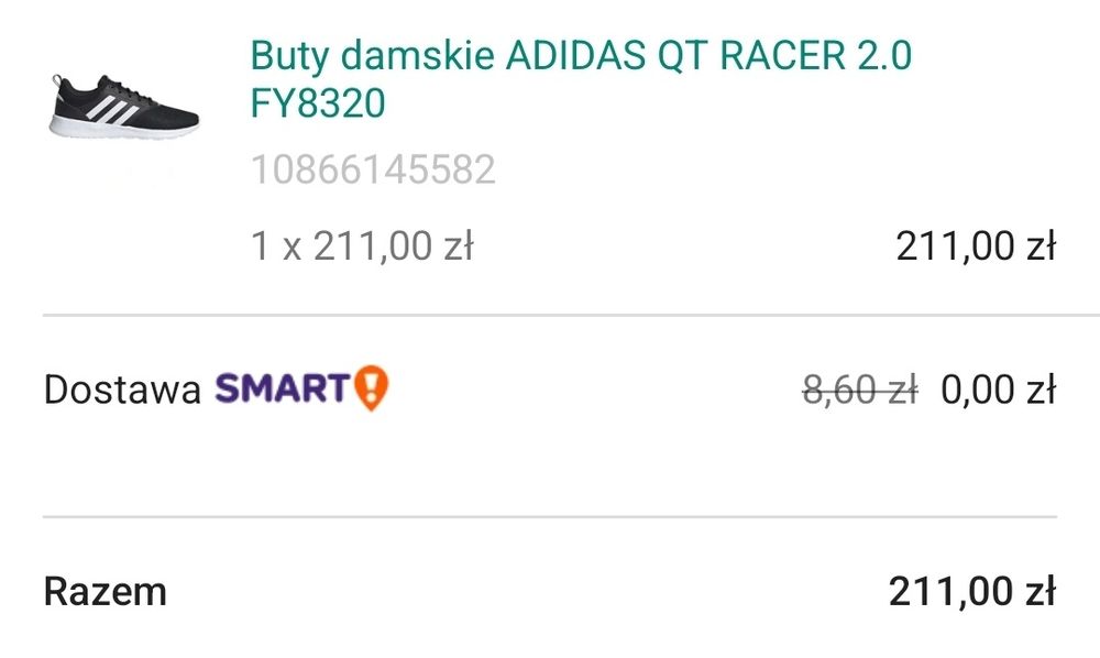 Buty Adidas QT Racer 2.0 r. 38 - 25 cm