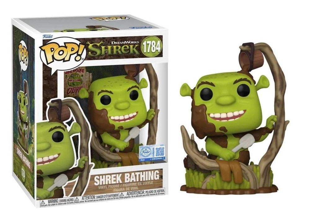 Figurka Funko POP Shrek: Shrek bathing karton,150x110 mm
