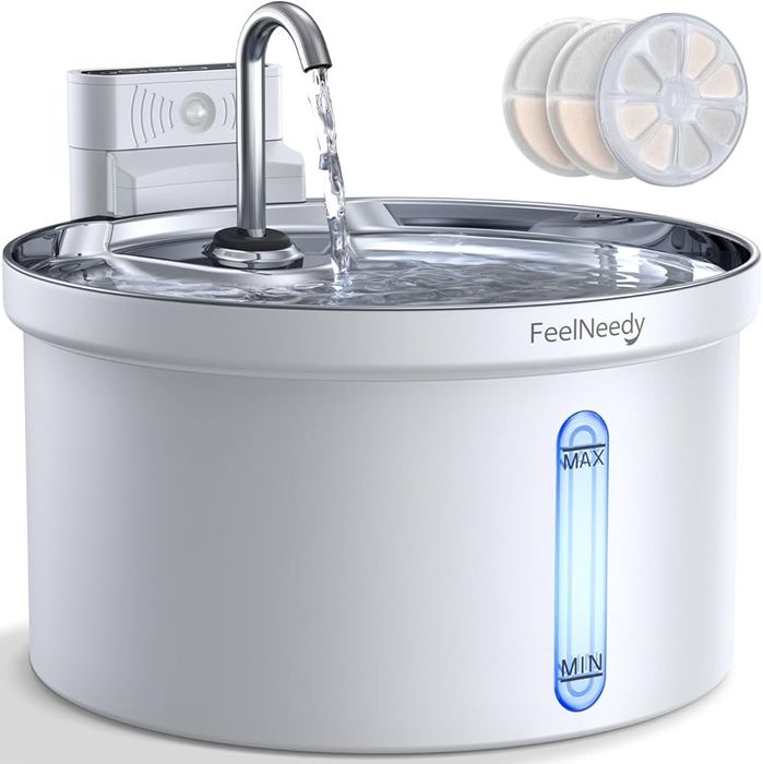 Фонтанчик для котів FEELNEEDY 3,5 л з нержавіючої сталі з датчиком рух