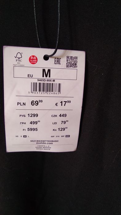 Nowa czarna bluzka Mohito