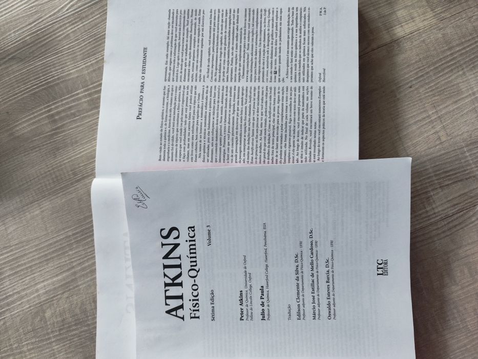Livro Atkins Físico-química Volume 1 e Volume 3