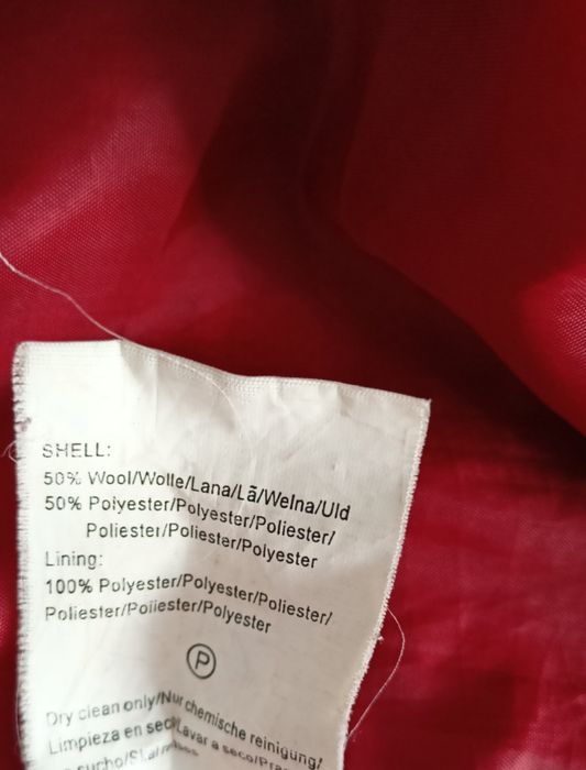 Wełniany płaszcz w pepitkę ONLY r.Xl