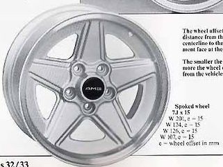 AMG Penta 1984-85p Mercedes w126 SEC R107 w116 C123 w123 w201 190 w124