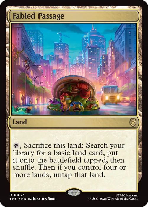 MTG Fabled Passage | TMNT Commander TMC | Rare EN NM | Top Fetch Land!