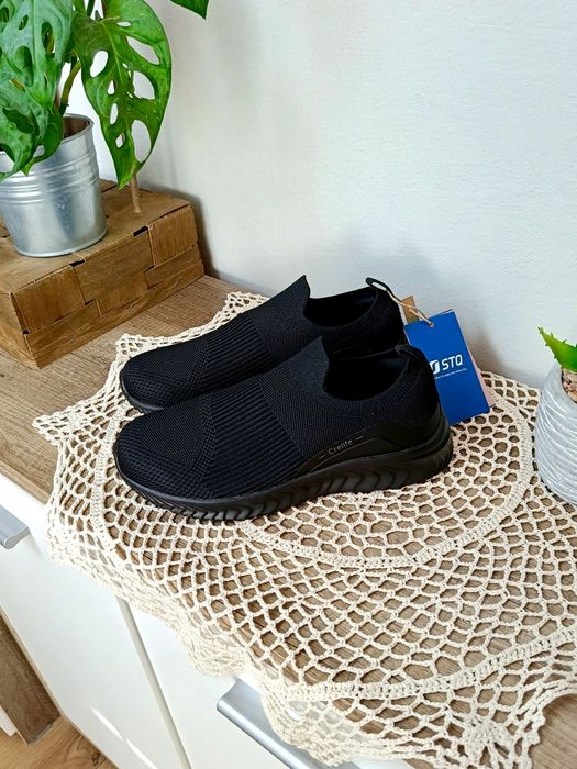 Damskie wsuwane buty sportowe 37 STQ czarne