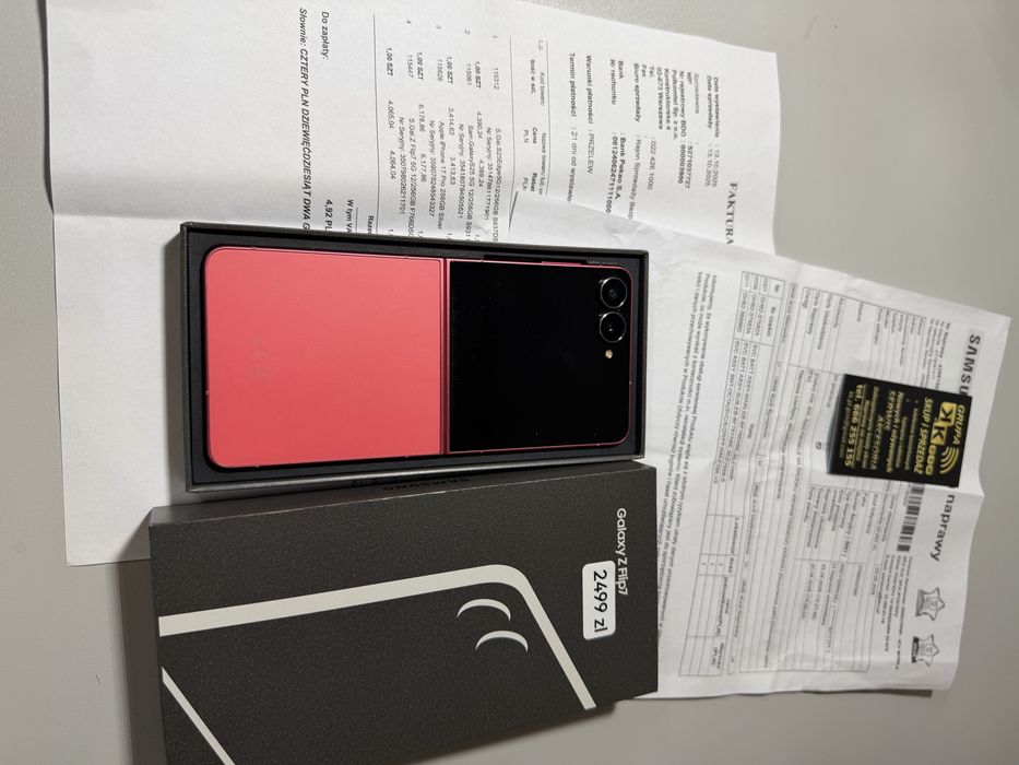 Samsung Z Flip 7 5G 12/256GB /Coralred/ Jak nowy / Bateria 100%/ Gw. producenta/ Wrocław sklep