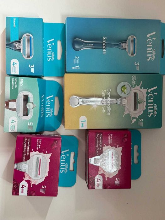 Розпродаж залишкiв змiннi катрiджи та станки Venus Gillette 1шт.