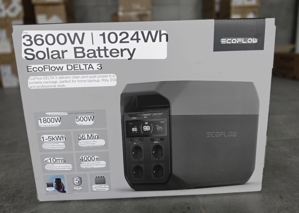 Зарядна станція EcoFlow DELTA 3 (1024Wh / 3600W Max)