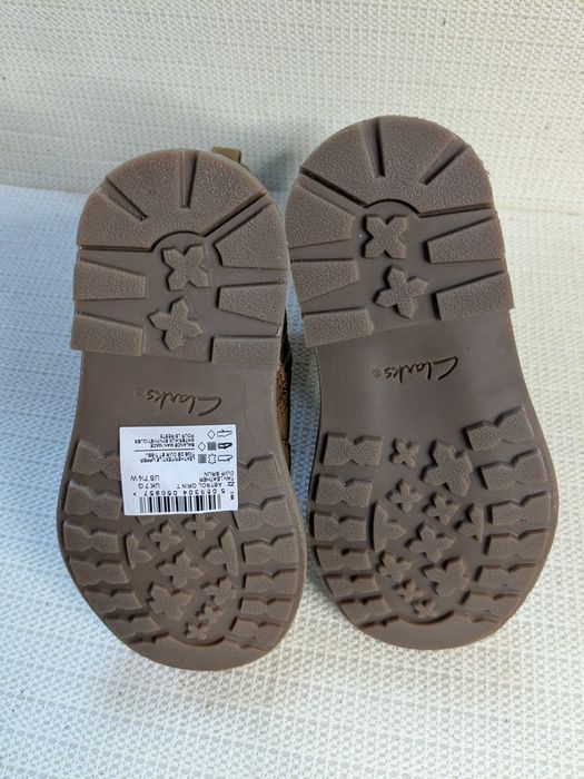 Clarks Astrol Orin botki sztyblety skórzane brązowe rozm. 24