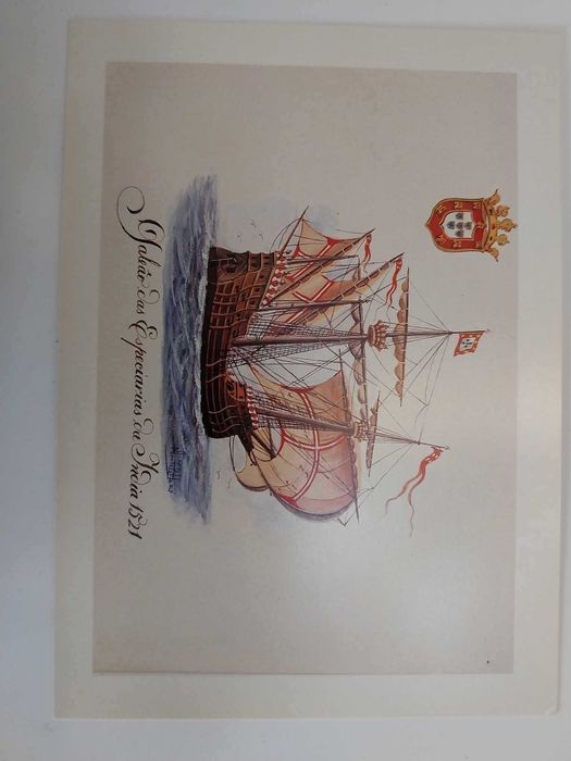 Colecção de 6 postais - Navios dos séculos XV a XIX