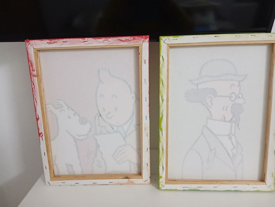 Quadros em tela do Tintin