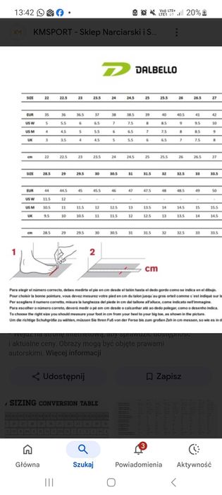 Buty narciarskie Dalbello 22.5