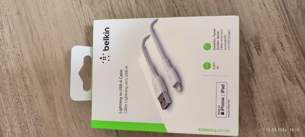 Кабель Belkin Lightning to USB-A для iPhone-iPad