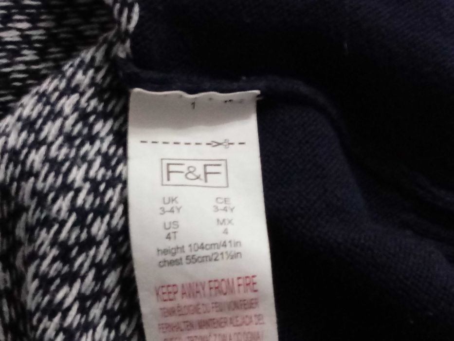 Sweter F&F 3-4 lata na 104 cm.