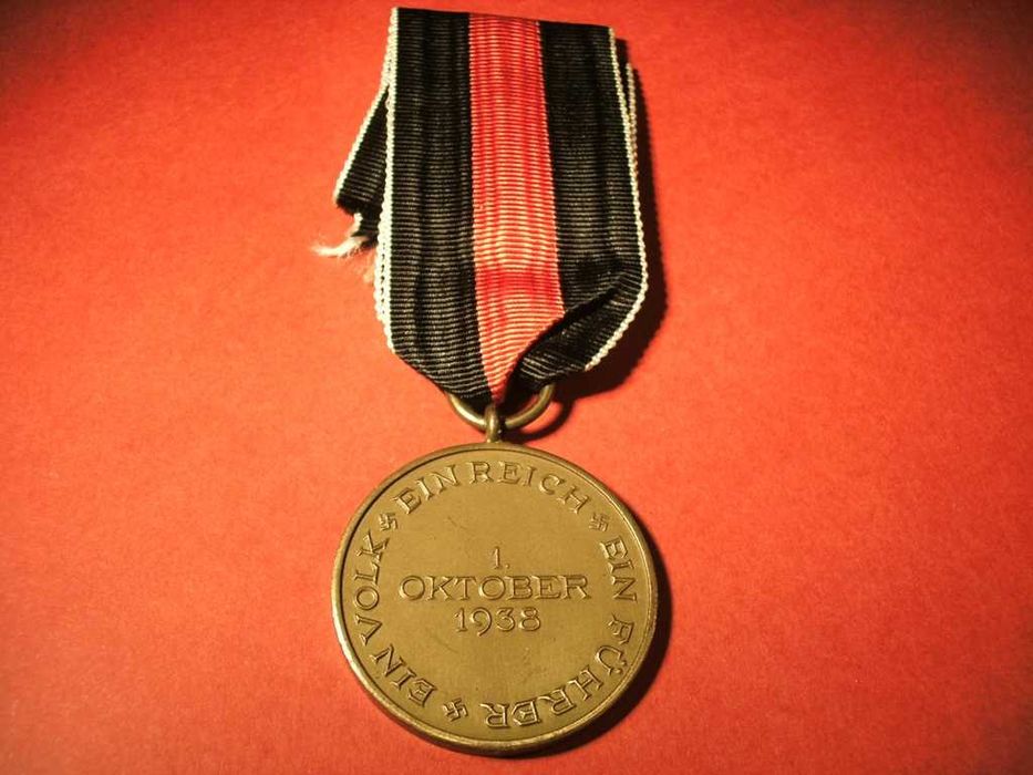 Medalha Anexação Sudetenland 1 Out. 1938 - Alemanha - 3º Reich - WW2