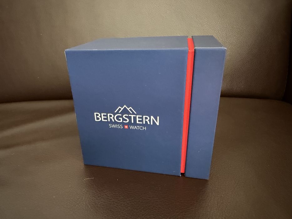 NOWY Bergstern Swiss Made | Sapphire | 10 ATM | skóra | komplet