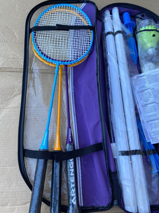 Conjunto de jogo com campo para badminton da Artengo