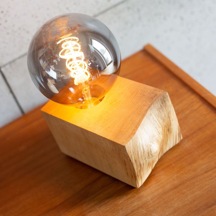 Unikalna lampka, ręcznie robiona, klon olejowany