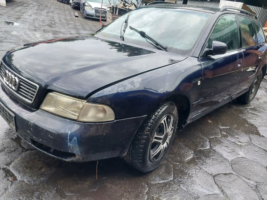 Audi A4 B5 Kombi Avant silnik kompletny 1.9 AHU 90KM skrzynia biegów DVS drzwi lewe przód tył klapa bagażnika maska LZ5L hak holowniczy szyba kierownica skórzana tunel środkowy panel maglownica turbina mcperson belka tył tylna dekory drewniane stacyjka sc