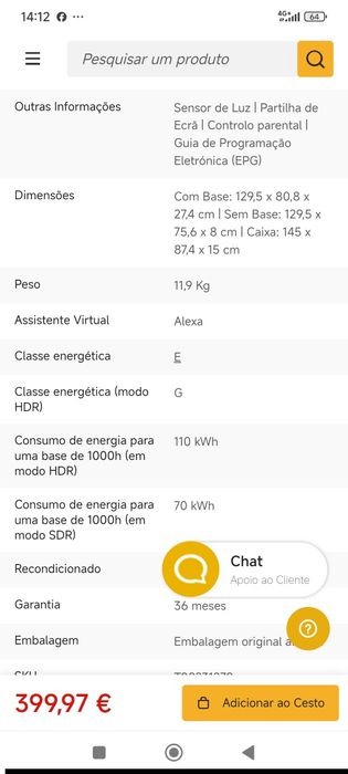 Tv Hisense 58 polegadas