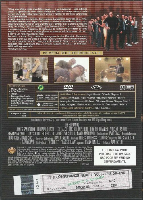 Os Sopranos: A Primeira Série (6 DVD)