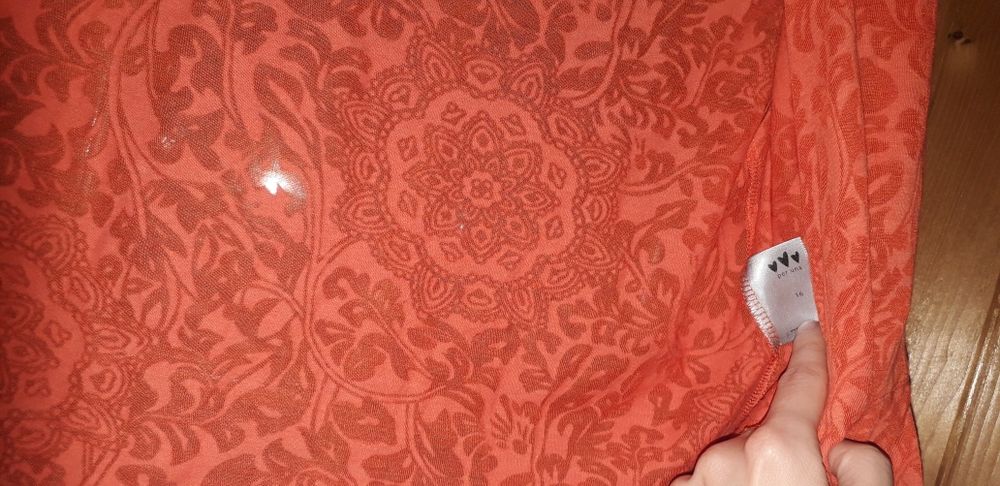 Narzutka 36 s 38 m sweter wiązany per uno pomarańczowa blezer 40 xl 16