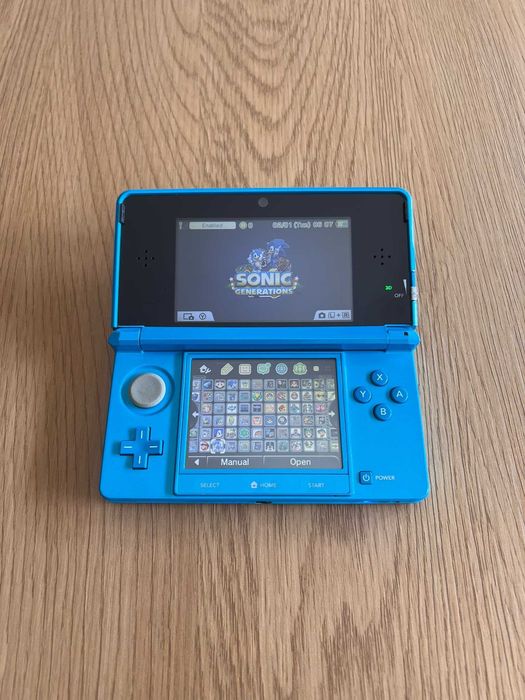 Nintendo 3DS Azul Cerulean com 100+ Jogos
