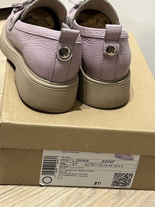 Skorzane mokasyny loafersy Rylko
