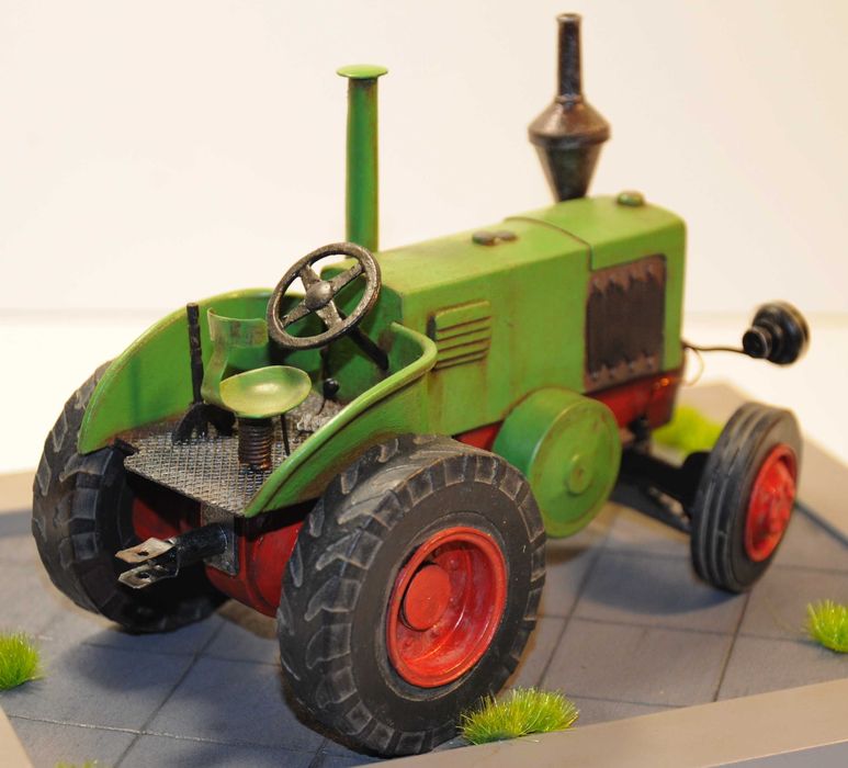 Model kartonowy traktor, ciągnik Lanz Bulldog