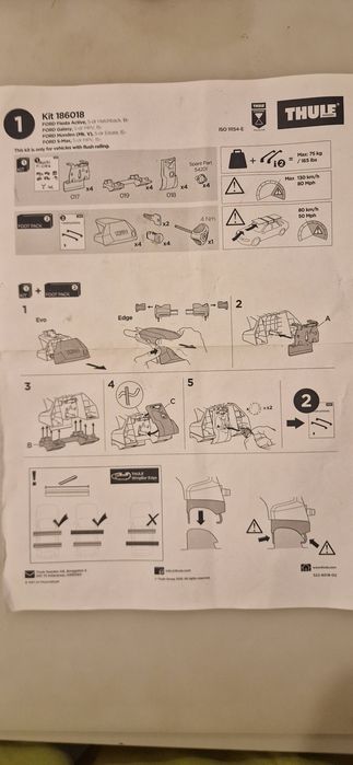 Thule kit 186018 (Ford)
