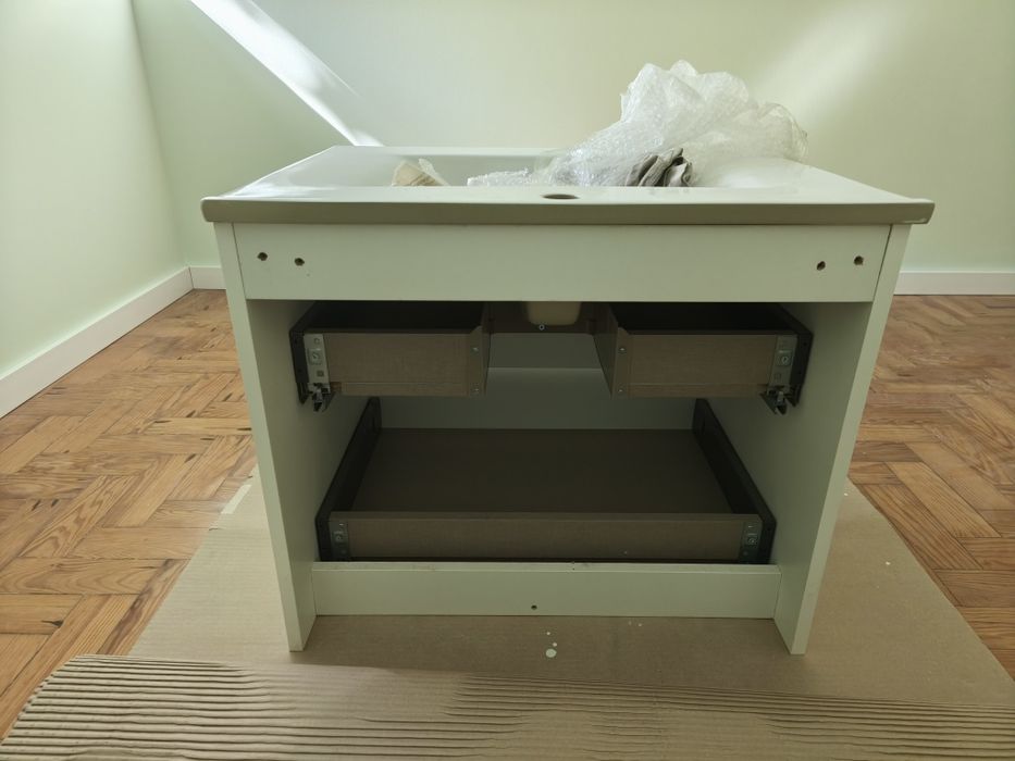 Lavatório WC NOVO com móvel, branco