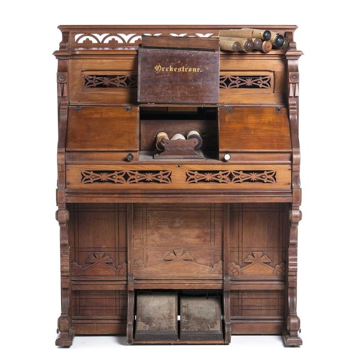 Pianola Alemã Século XIX Mogno